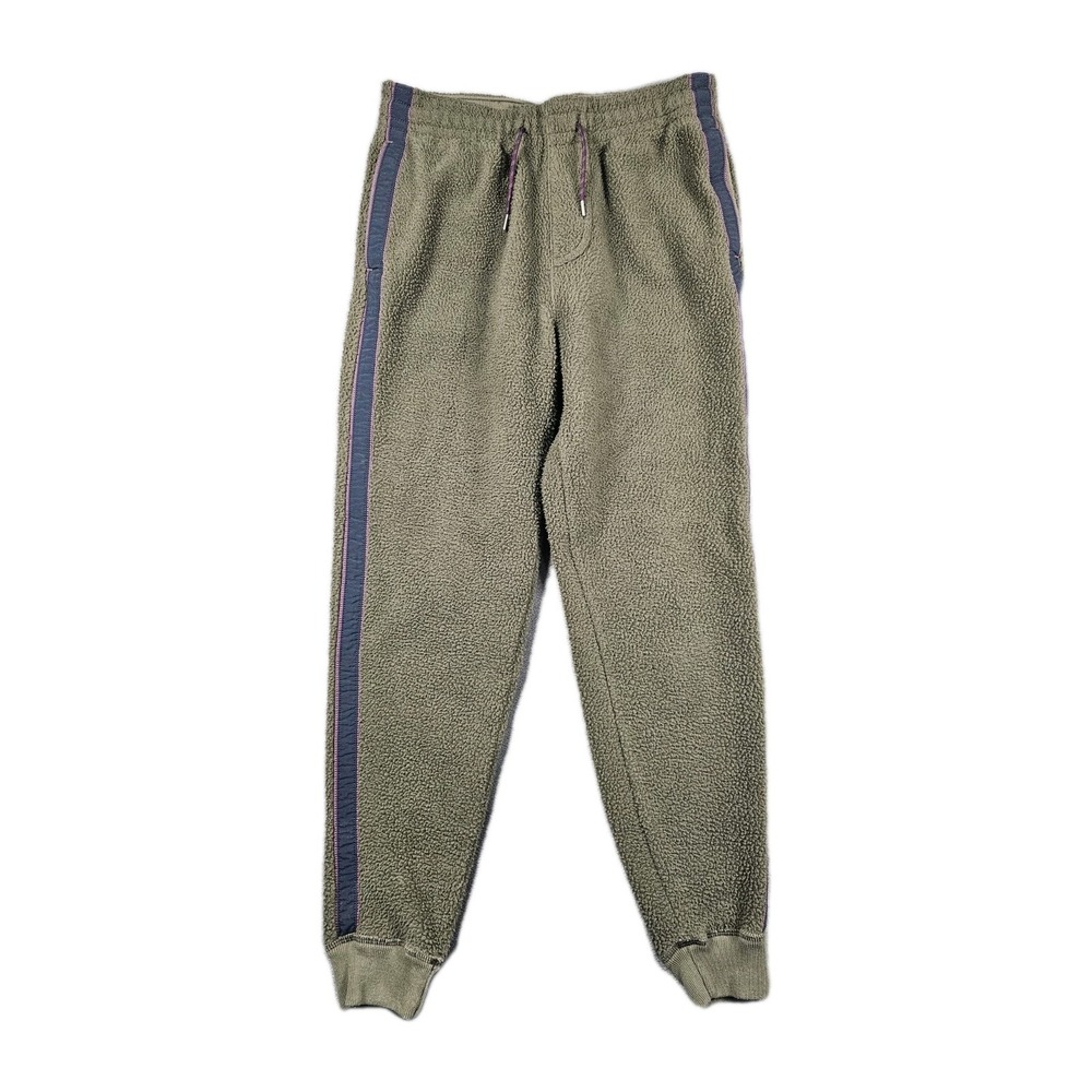 Abercrombie & Fitch Teddy Sherpa Joggers Womens Small Olive Green‎ Sweatpants